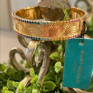 Kurt Geiger Gold Bracelet with Rainbow Gems